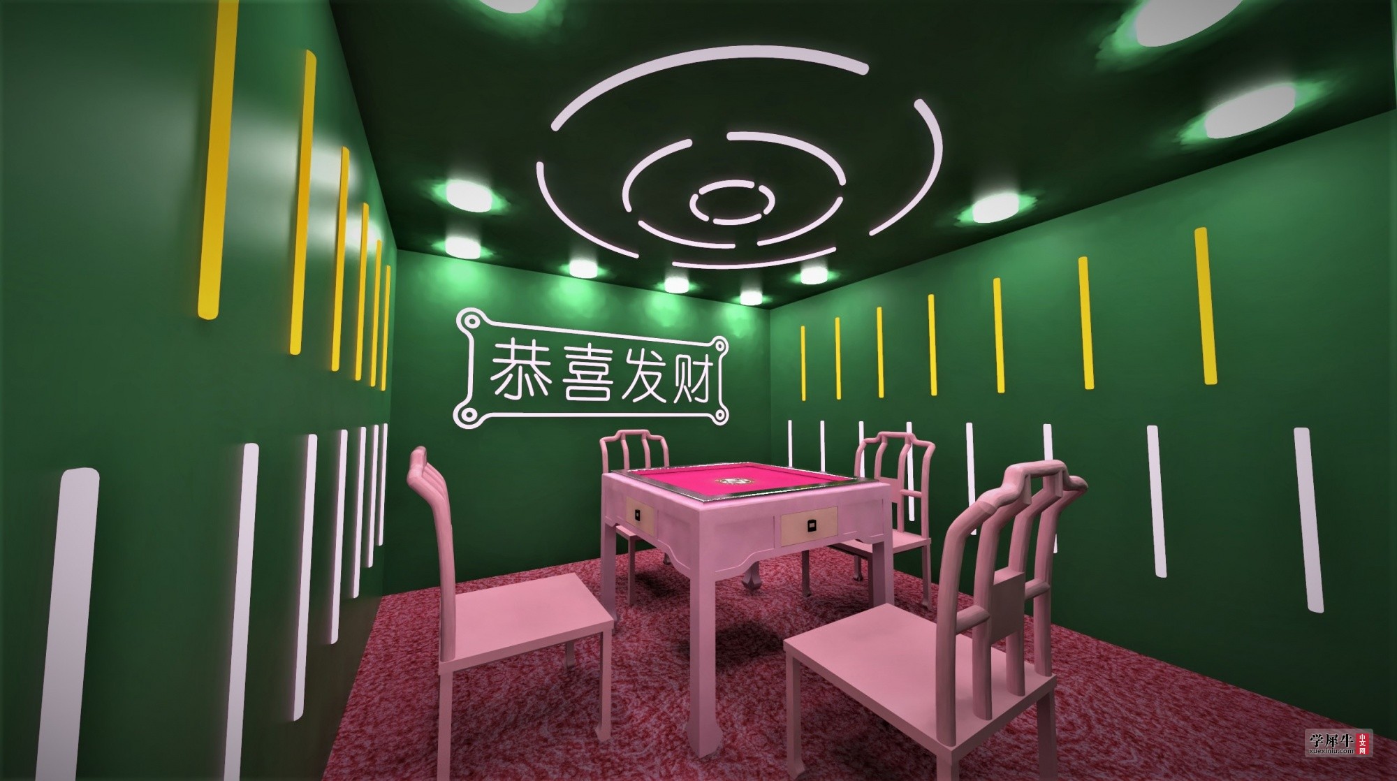 二楼麻将区