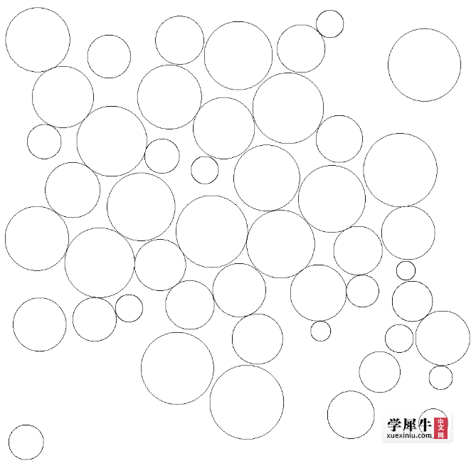 类似这种，但是所有的圆都要相切