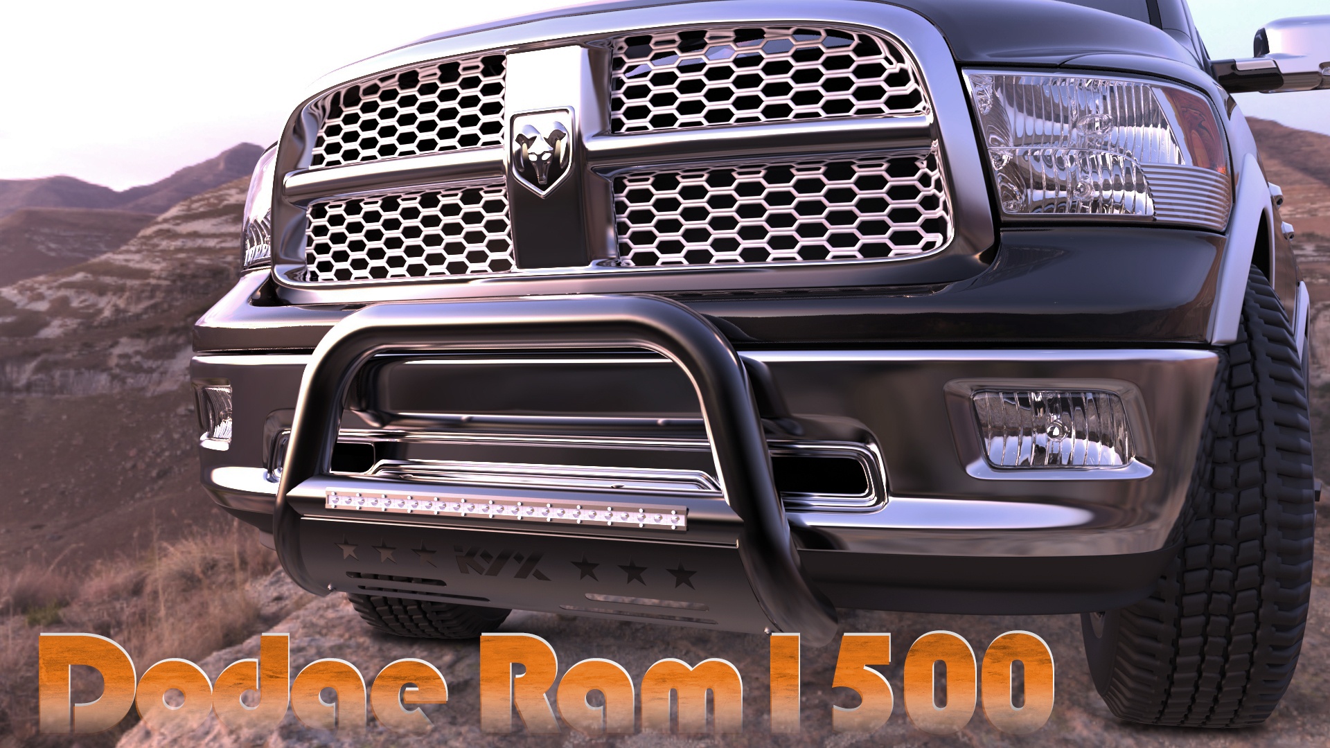 道奇Ram1500单管侧杠 前杠-3.jpg